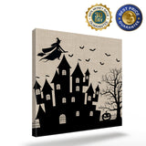 Halloween castle witch jack-o-lantern Canvas painting - LeobonZone