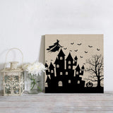 Halloween castle witch jack-o-lantern Canvas painting - LeobonZone