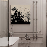 Halloween castle witch jack-o-lantern Canvas painting - LeobonZone