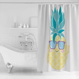 Summer fruit pineapple DURABLE SHOWER CURTAIN - LeobonZone