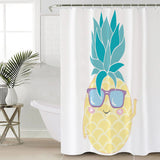 Summer fruit pineapple DURABLE SHOWER CURTAIN - LeobonZone