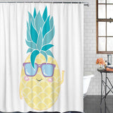 Summer fruit pineapple DURABLE SHOWER CURTAIN - LeobonZone